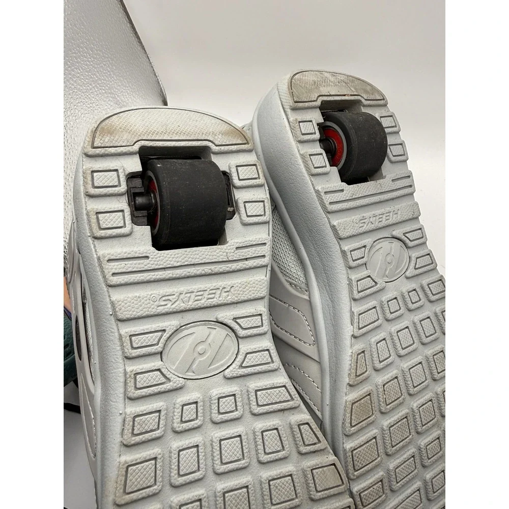 Heelys Roller Shoes Kids Youth 6 Grey Black Paint Splatter Sneakers with Tool